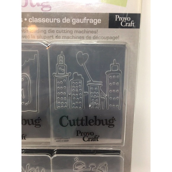 NEW Cuttlebug Embossing Folders ALL LOVE 4pc Clock, High-rises, Bird Provo Craft - Picture 4 of 12